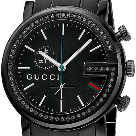 mens gucci watch black diamonds|gucci watch black diamond bezel.